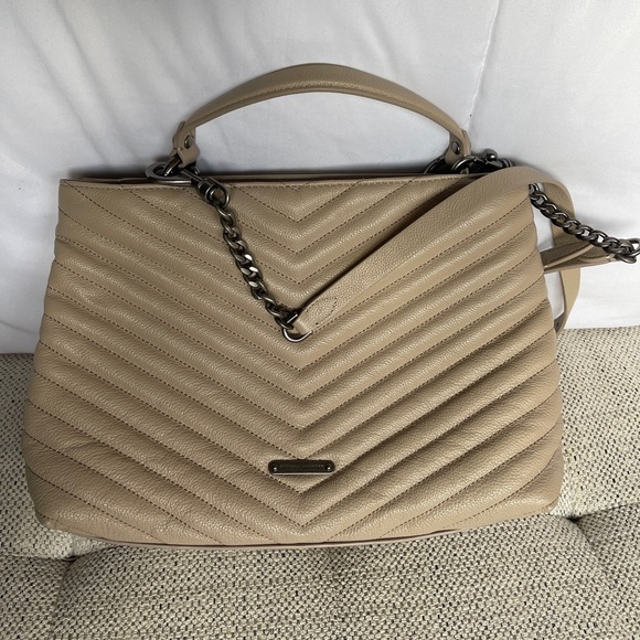 REBECCA MINKOFF Edie Top Handle Leather Satchel - Picture 5 of 9